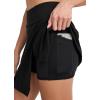 imageJockey Womens Activewear EVERACTIVE Wrap Front Skirt with Builtin ShortBlack