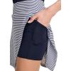 imageJockey Womens Activewear EVERACTIVE Wrap Front Skirt with Builtin ShortNavy Jess Stripe