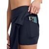 imageJockey Womens Activewear EVERACTIVE Wrap Front Skirt with Builtin ShortTrue Navy