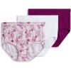 imageJockey Womens Elance Breathe Brief  3 PackMajestic BerryFloral SnowflakeWhite