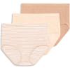 imageJockey Womens Elance Breathe Brief  3 PackWhisper StripeSheer PeachLight