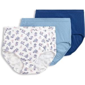 imageJockey Womens Elance Breathe Brief  3 PackBlue StardustStardust Tropic BouquetMarina Blue