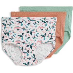 imageJockey Womens Elance Breathe Brief  3 PackCeladon ZenAbstract PalmaRose Gold