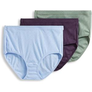 imageJockey Womens Elance Breathe Brief  3 PackDried SageCherry WineDreamy Blue