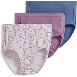 imageJockey Womens Elance Breathe Brief  3 PackFresh CoastStippled WavesSilver Plum