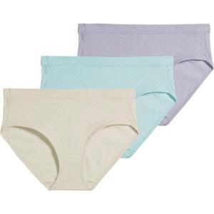imageJockey Womens Elance Breathe Brief  3 PackPaste PurpleGreenBeige