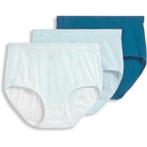 imageJockey Womens Elance Breathe Brief  3 PackReally TealBlue Melody DotEcho Blue
