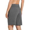 imageJockey Womens Sleepwear Cotton Stretch Jersey 10quot Bermuda ShortCharcoal Grey Heather
