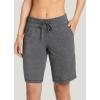 imageJockey Womens Sleepwear Cotton Stretch Jersey 10quot Bermuda ShortCharcoal Grey Heather