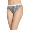 imageJockey Womens Underwear Classic French Cut  3 PackGrey HeatherSimple StripeBlack