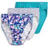 imageJockey Womens Plus Size Elance French Cut  3 PackSoftest TealBelvedere Violet StripeTropical Burst