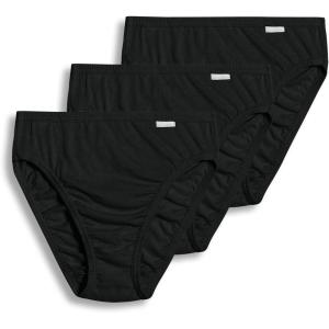 imageJockey Womens Plus Size Elance French Cut  3 PackBlack