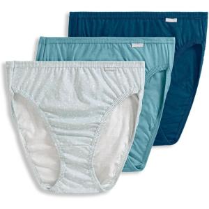 imageJockey Womens Plus Size Elance French Cut  3 PackBlue MondayConstellationsDusty Skies