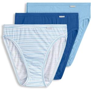 imageJockey Womens Plus Size Elance French Cut  3 PackBlue StardustBoardwalk StripeMarina Blue