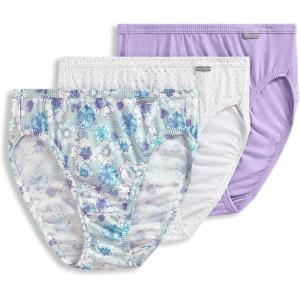 imageJockey Womens Plus Size Elance French Cut  3 PackDigital LavenderDream Dot AquaFloral Clouds Aqua