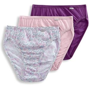 imageJockey Womens Plus Size Elance French Cut  3 PackFaded Mauve Stardust