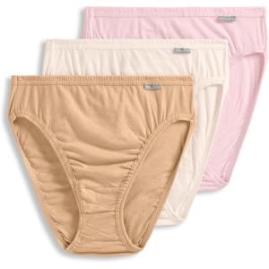 imageJockey Womens Plus Size Elance French Cut  3 PackIvoryLightPink Shadow