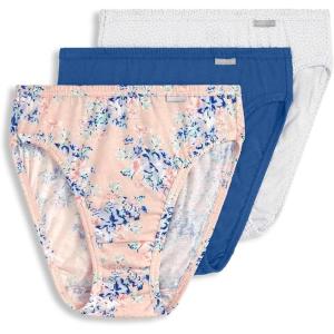 imageJockey Womens Plus Size Elance French Cut  3 PackMarina BlueSimple Scatter DotSimple Spring Bouquet