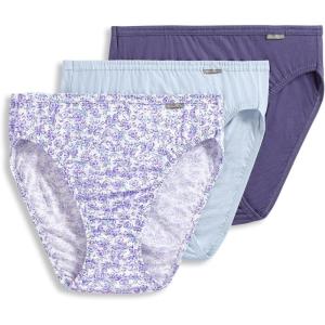 imageJockey Womens Plus Size Elance French Cut  3 PackMidnight IrisBouquet BloomFrothy Blue