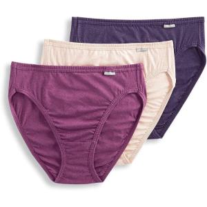 imageJockey Womens Plus Size Elance French Cut  3 PackOatmealBoysenberryPerfect Purple