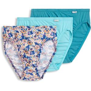 imageJockey Womens Plus Size Elance French Cut  3 PackTeal SlateJoy FloralCaspian Sea