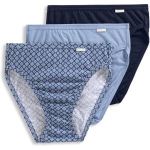 imageJockey Womens Plus Size Elance French Cut  3 PackTrue NavyPetite Blue GeoShower