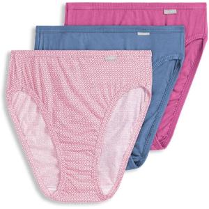 imageJockey Womens Plus Size Elance French Cut  3 PackWild OrchidClove GeoDusk Blue