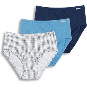 imageJockey Womens Plus Size Elance Hipster  3 PackBlue HeatherDeep BlueBlue Dot