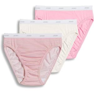 imageJockey Womens Underwear Classic French Cut  3 PackSienna SunsetSimple Pink StripeEgyptian Scroll