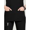 imageJockey Womens Scrubs True Fit Crossover VNeck Scrub TopBlack