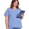imageJockey Womens Scrubs True Fit Crossover VNeck Scrub TopCeil Blue