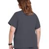 imageJockey Womens Scrubs True Fit Crossover VNeck Scrub TopCharcoal Grey