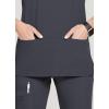 imageJockey Womens Scrubs True Fit Crossover VNeck Scrub TopCharcoal Grey
