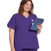 imageJockey Womens Scrubs True Fit Crossover VNeck Scrub TopPurple