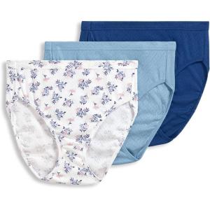 imageJockey Womens Elance Breathe French Cut  3 PackBlue StardustStardust Tropic BouquetMarina Blue