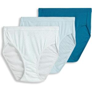 imageJockey Womens Elance Breathe French Cut  3 PackReally TealBlue Melody DotEcho Blue