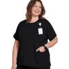 imageJockey Womens Scrubs Comfort Crew Scrub TopBlack