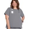 imageJockey Womens Scrubs Henley Scrub TopPewter