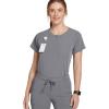 imageJockey Womens Scrubs Henley Scrub TopPewter