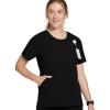 imageJockey Womens Scrubs Comfort Crew Scrub TopBlack