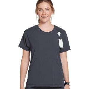 imageJockey Womens Scrubs Comfort Crew Scrub TopCharcoal