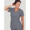 imageJockey 2306 Womens Mock Wrap Scrub Top  Comfort GuaranteedPewter