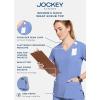 imageJockey 2306 Womens Mock Wrap Scrub Top  Comfort GuaranteedPewter