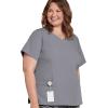 imageJockey 2306 Womens Mock Wrap Scrub Top  Comfort GuaranteedPewter