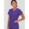 imageJockey 2306 Womens Mock Wrap Scrub Top  Comfort GuaranteedPurple