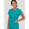 imageJockey 2306 Womens Mock Wrap Scrub Top  Comfort GuaranteedTeal
