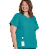 imageJockey 2306 Womens Mock Wrap Scrub Top  Comfort GuaranteedTeal
