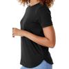 imageJockey Womens Activewear EVERACTIVE Short Sleeve Crew Neck TeeBlack