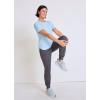 imageJockey Womens Activewear EVERACTIVE Short Sleeve Crew Neck TeeEcho Blue Heather