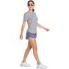 imageJockey Womens Activewear EVERACTIVE Short Sleeve Crew Neck TeeSilver Fox